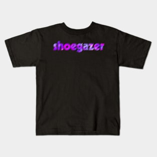 Shoegazer - Blurry Text in Purple Kids T-Shirt